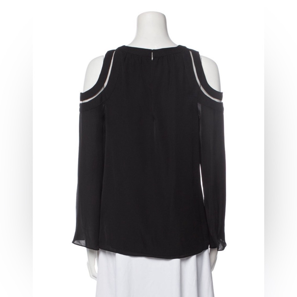 Ramy Brook Silk Black Open Shoulder Top Sz. S - Picture 3 of 3